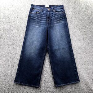 J CREW Womens Size 30 RAYNER Wide Leg High Rise Cropped Medium Wash Denim Jeans